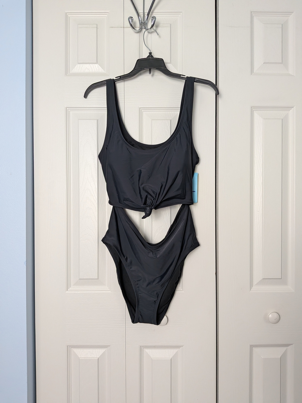 o'rageous XL Juniors Black One-Piece Swimsuit with Front Knot